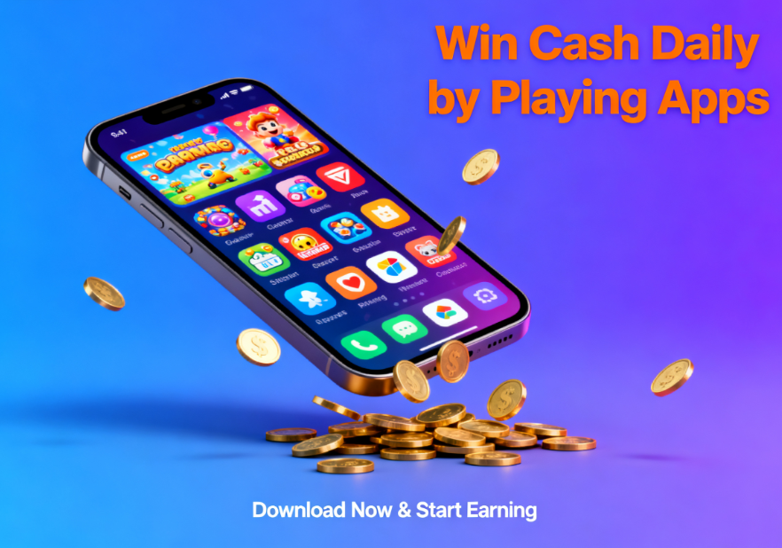 Win Cash Daily by Playing Apps